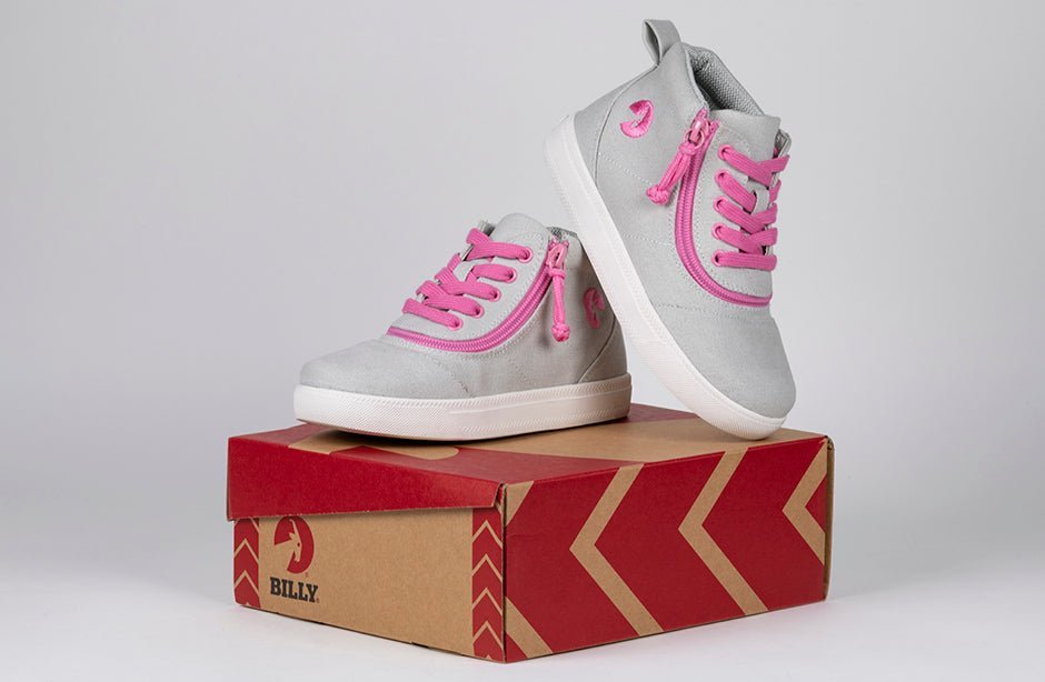 Women's Grey/Pink BILLY D|R Short Wrap High Tops - BILLY Footwear® Canada